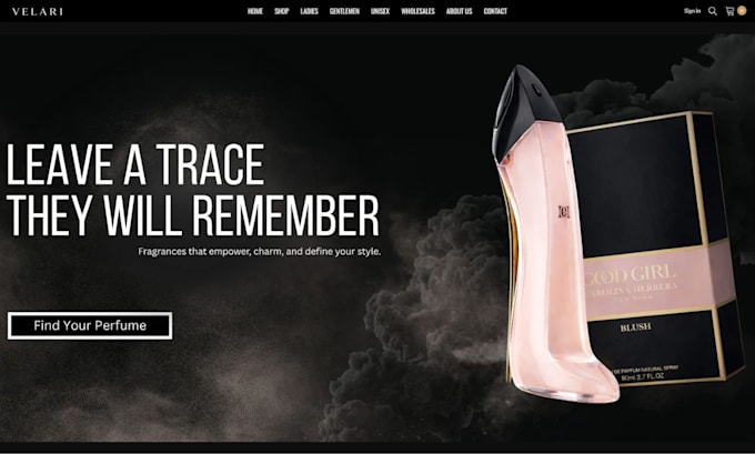 design perfume shopify store fragrance store perfume website cologne store