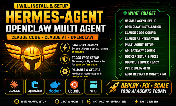 install open claw setup claude code claude ai hermes agent openclaw multi agent
