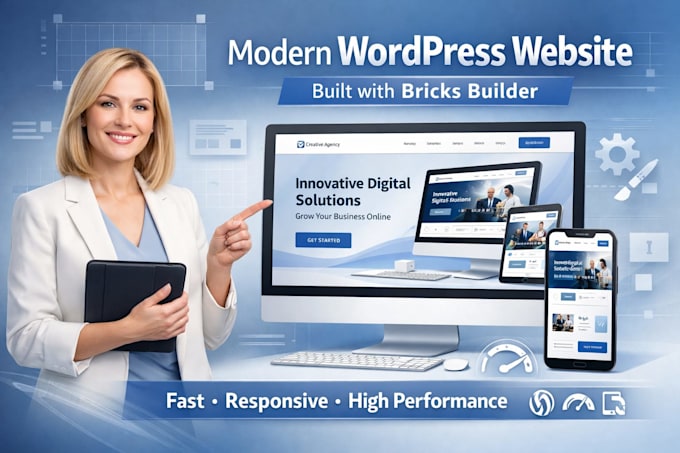 create a modern, responsive wordpress website with bricks builder