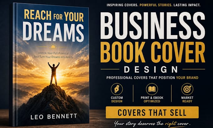 do business book cover, self help cover, ebook cover design, kdp book cover