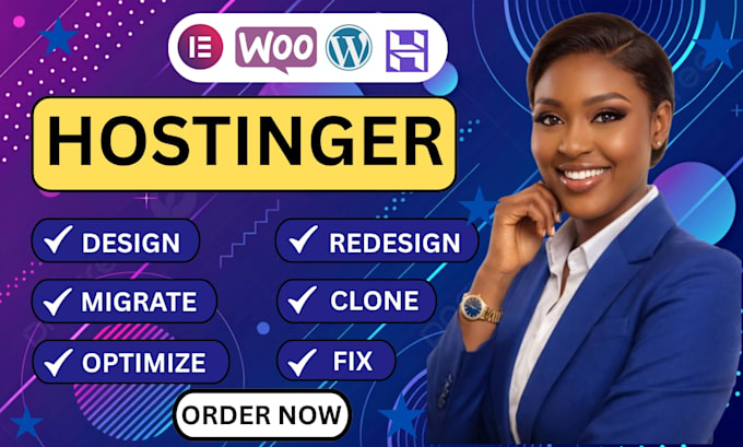 design, redesign, fix and optimize your hostinger website professionally