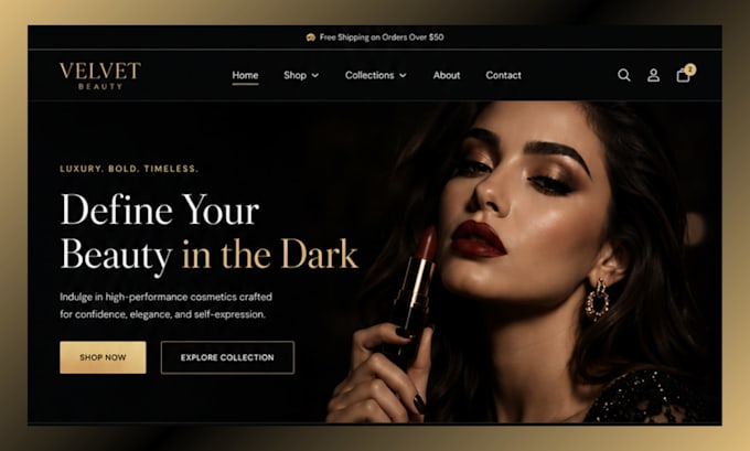 design cosmetics shopify store beauty website cosmetics website skincare store