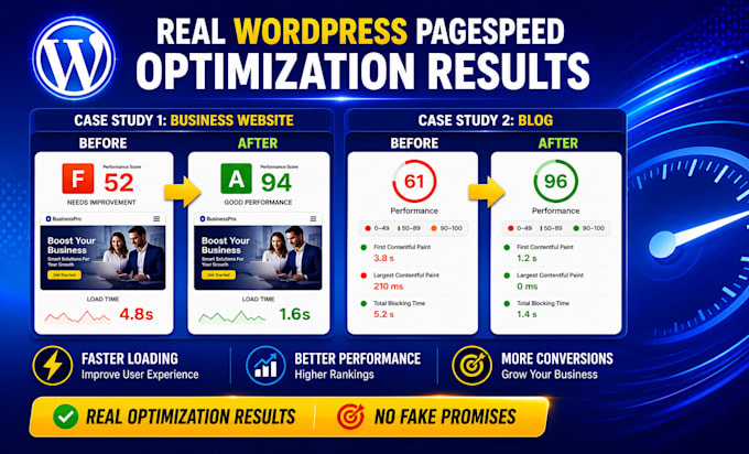 fix slow wordpress website speed, core web vitals and pagespeed SEO