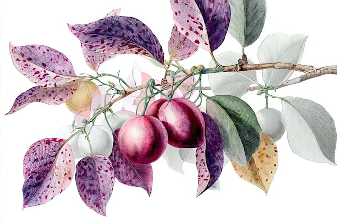 create premium antique vintage botanical illustrations