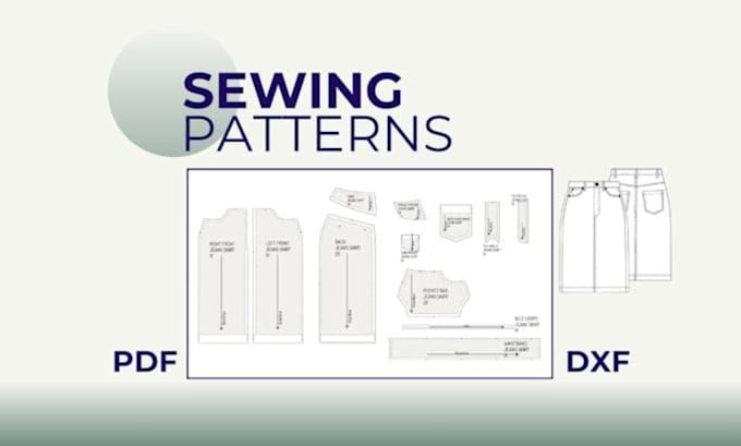 create factory ready sewing patterns with grading, PDF, dxf garments