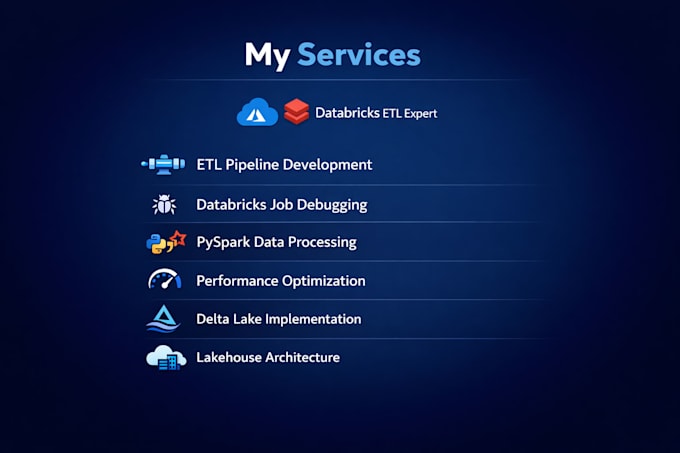build, fix and optimize etl pipelines using azure databricks