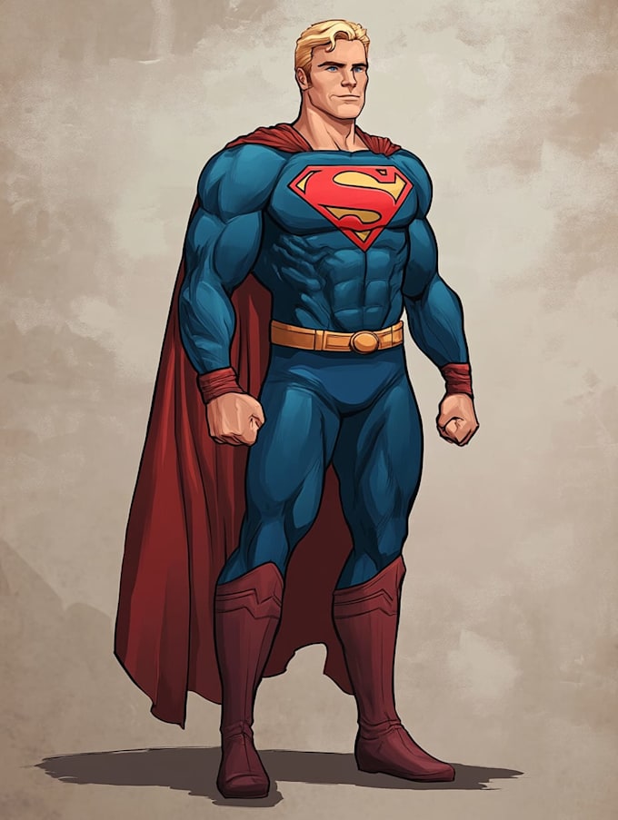 design your superhero cartoon character and comic logo