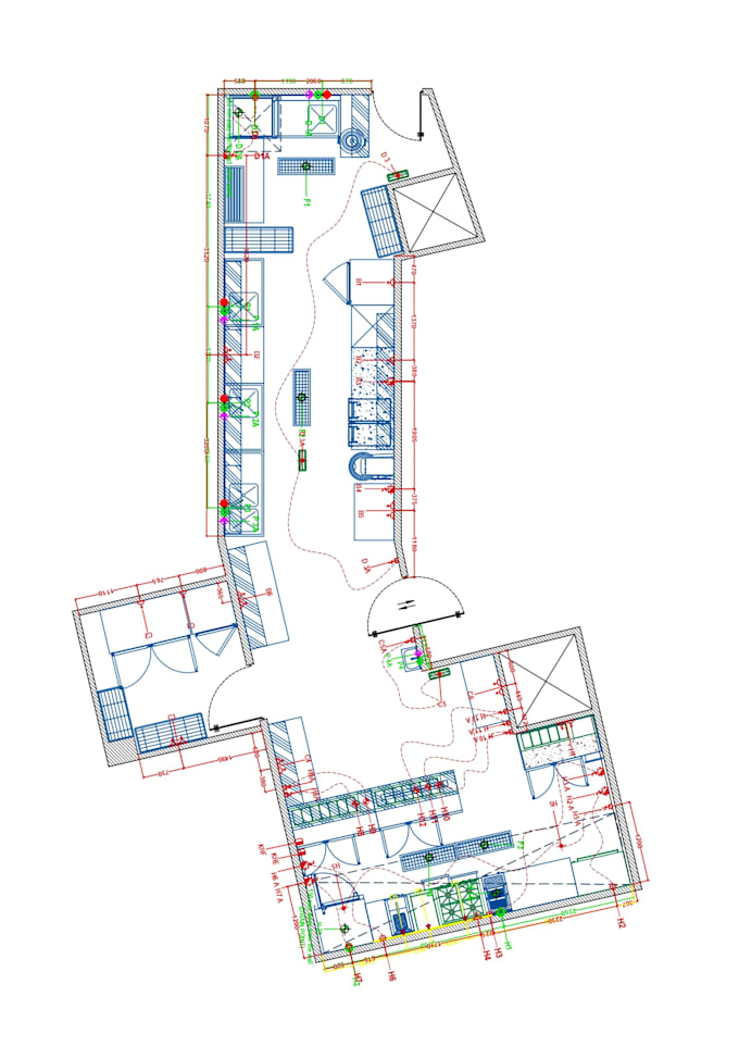 design professional commercial kitchen layout with mep