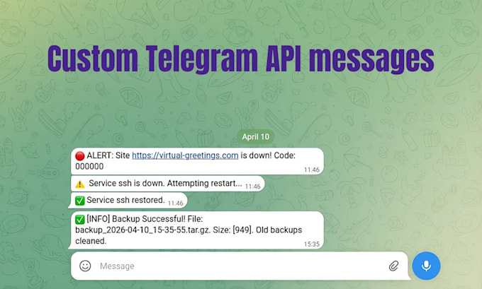 setup real time linux server monitoring with telegram alerts