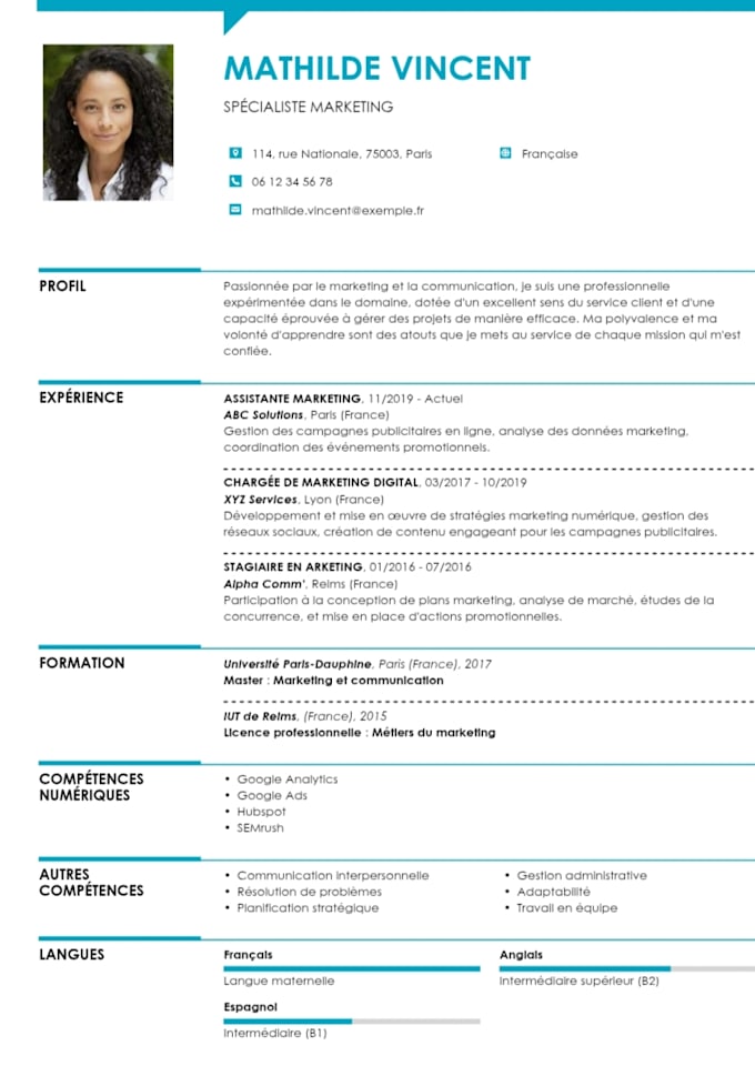 create professional europass CV, ats and cover letters and motivational letters