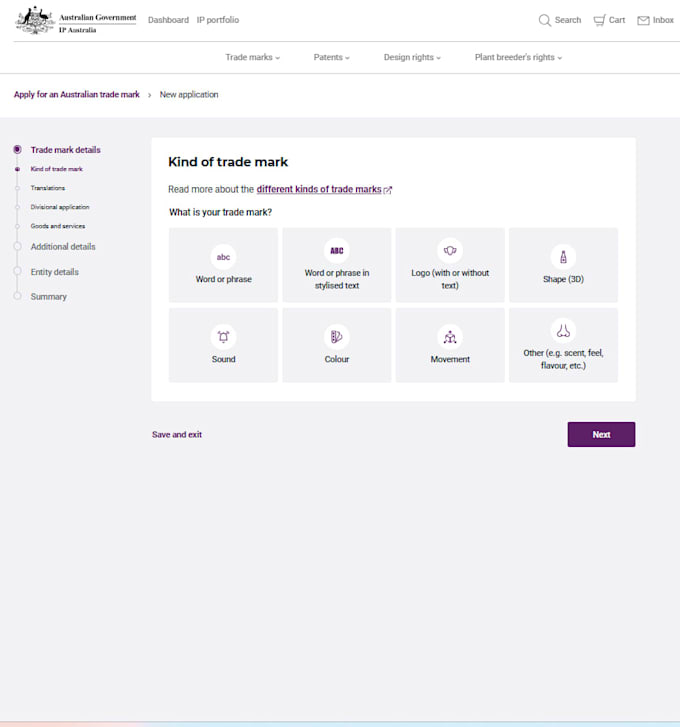 file your australian trade mark application in IP australia