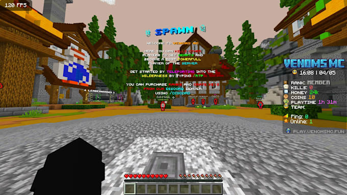 develop a minecraft server for you