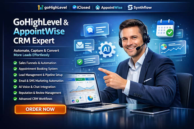 setup appointwise gohighlevel workflow automation sales funnel landing page CRM