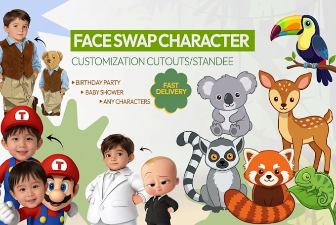 create custom character cutouts or standees designs