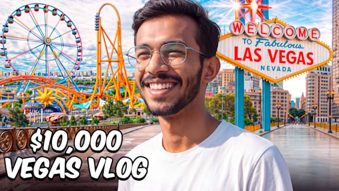 make custom vegas vlog thumbnail, gaming