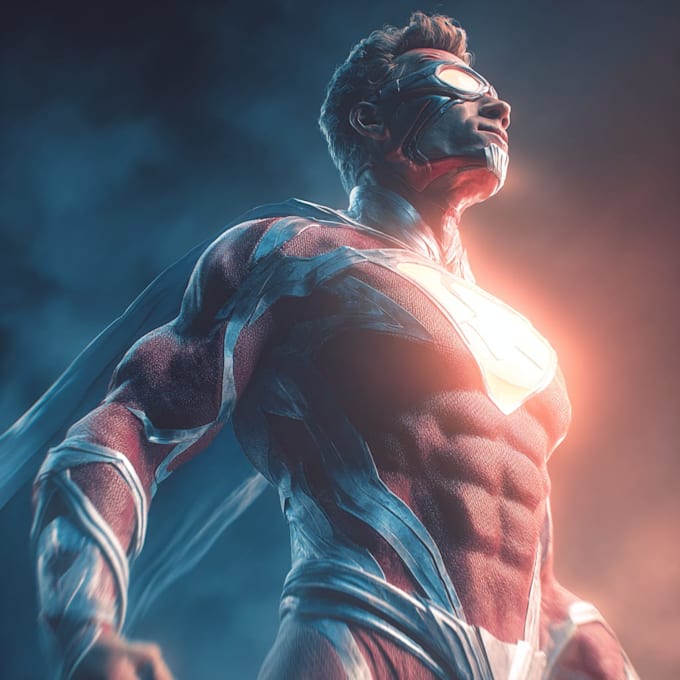 illustrate a superhero comic cover art