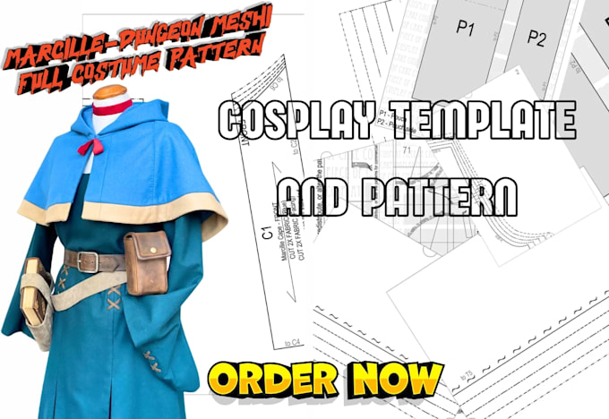 Create cosplay pattern, eva foam template, armor blueprint anime ...