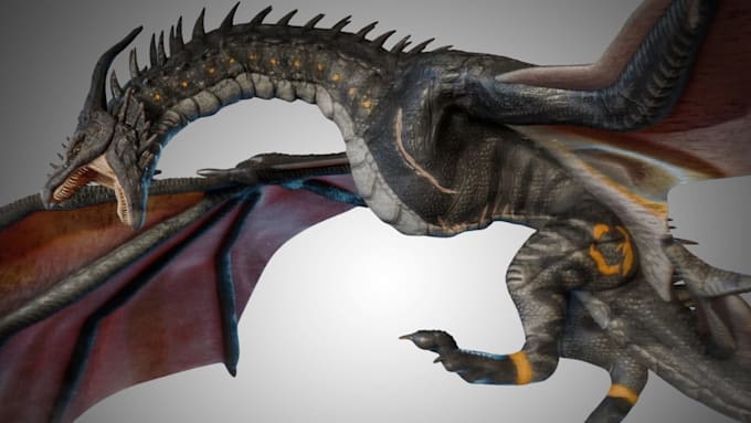 do 3d animal model, creature model, monster, dragon with rigging and animation