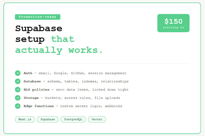 set up your supabase backend with auth database and storage