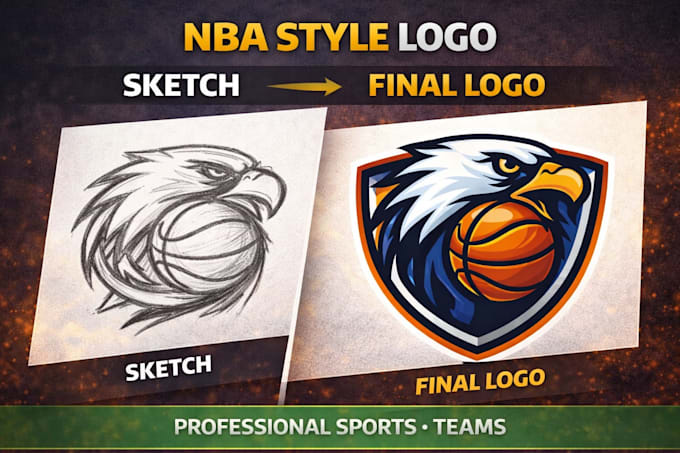 design a nba style basketball logo