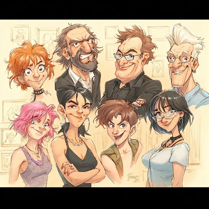 draw cartoons, mascots, and caricatures