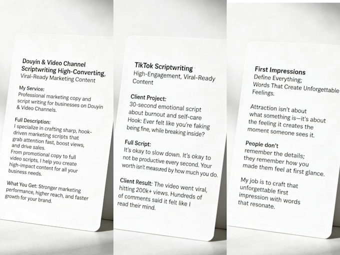 viral tiktok scripts, emotional hooks and captions