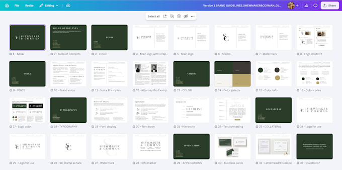 design your fully custom brand guide