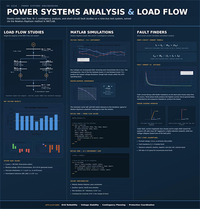 do power systems load flow and fault analysis