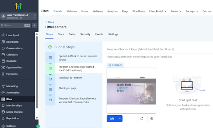 setup ghl survey, quiz, funnels, automations, leads