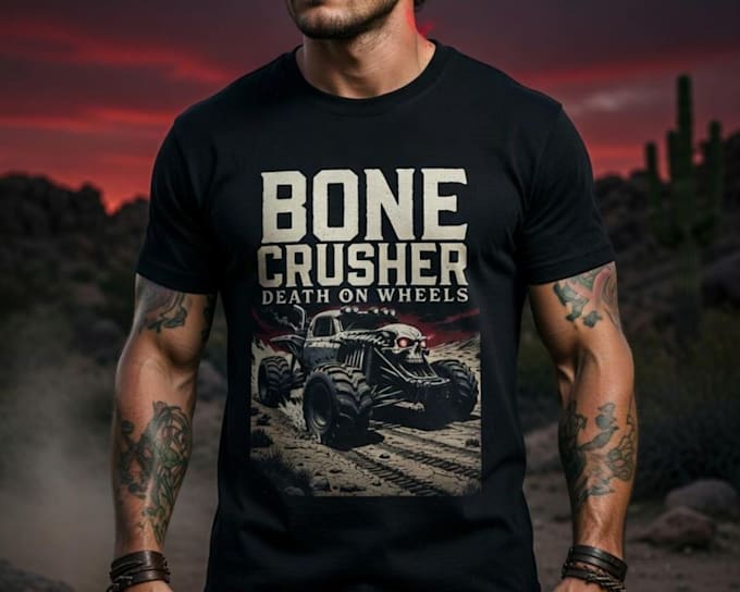do retro t shirt off road logo design