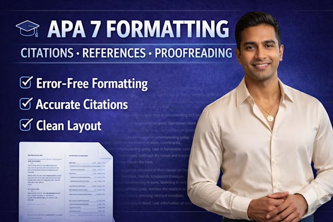 format your paper in apa 7 style citations references and editing