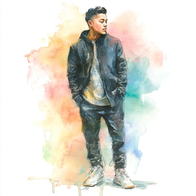 paint watercolor portrait illustration