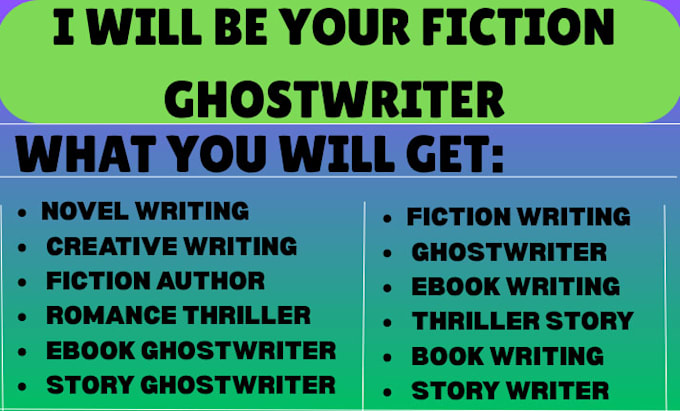 ghostwrite a fantasy or science fiction ebook