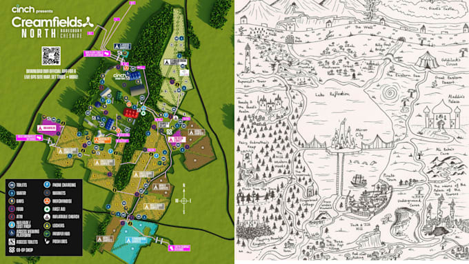 vector map illustration custom map design dnd game map city site map fantasy map