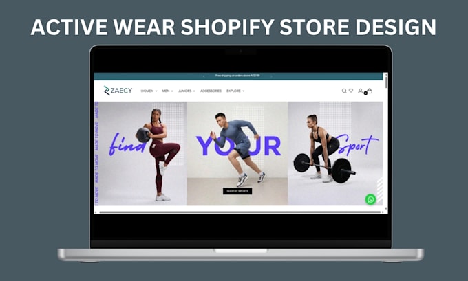 build athleisure clothing store activewear website gym wears store fashion store