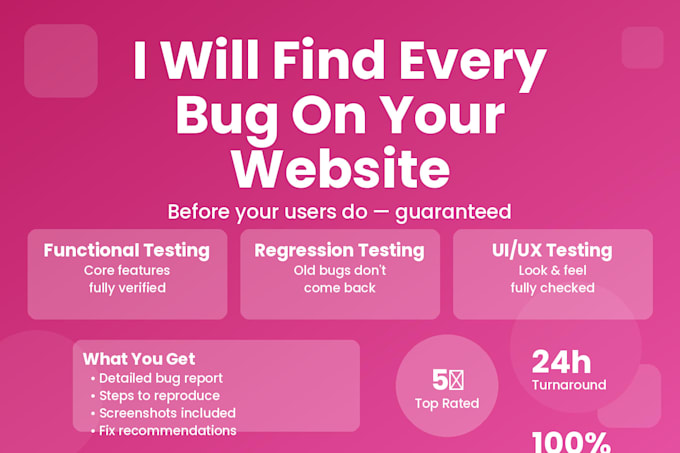 do manual QA testing for your website