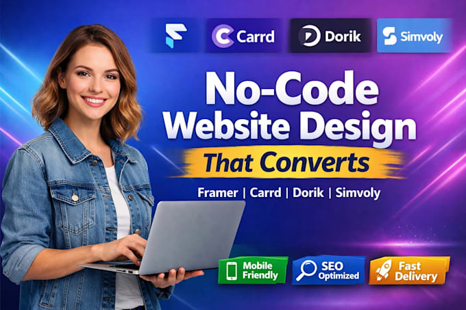 build responsive no code websites using framer carrd dorik and simvoly