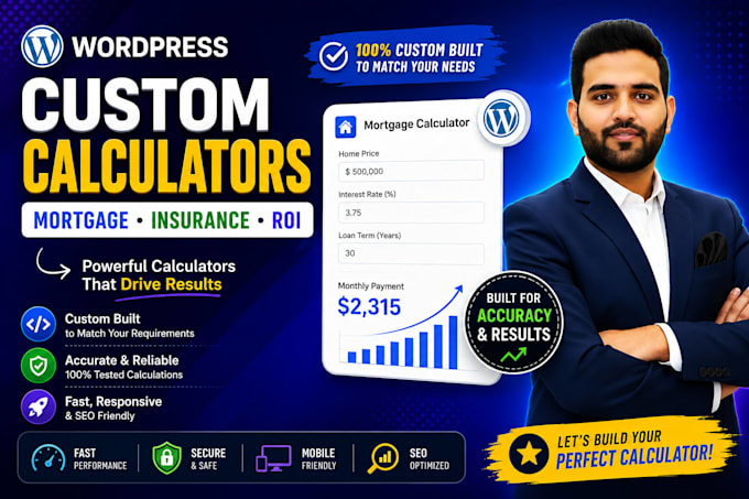 build custom wordpress mortgage and ROI calculators