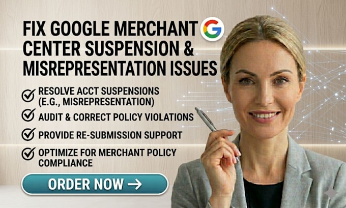 fix google merchant center suspension and misrepresentation fix issues