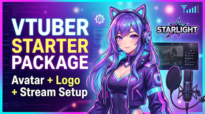 Build your vtuber starter package, avatar, logo, and streaming setup by ...