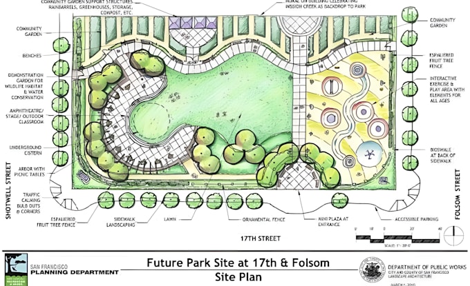 design and render landscape site plans master plan and backyard gardens layouts