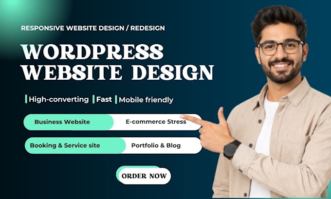 design or redesign a responsive elementor wordpress website using element pro