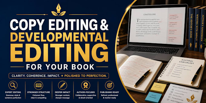 developmental structural edit line copy editing proofreading grammar check kdp