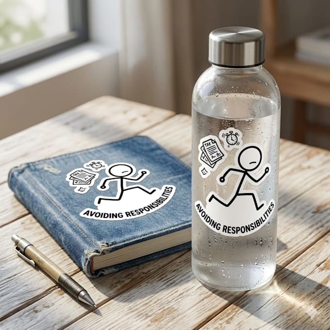 design cute relatable student and animal printable stickers