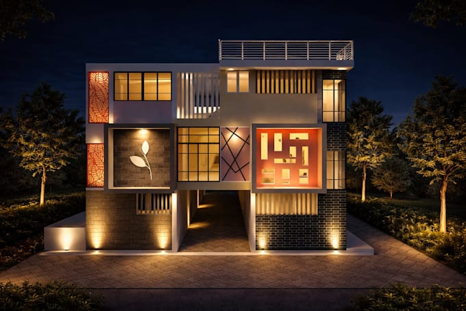design 2d house plan dimensions and 3d elevations