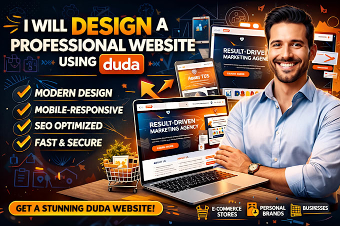 design a professional website using duda website builder