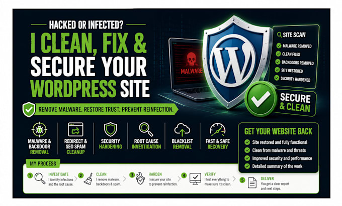 fix hacked wordpress website remove malware and secure it