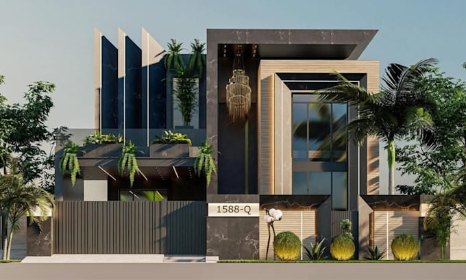 3d modern exterior designing