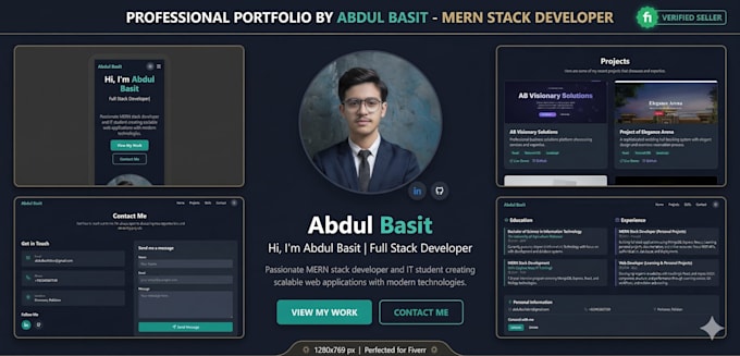 build a modern react and tailwind CSS portfolio website for you