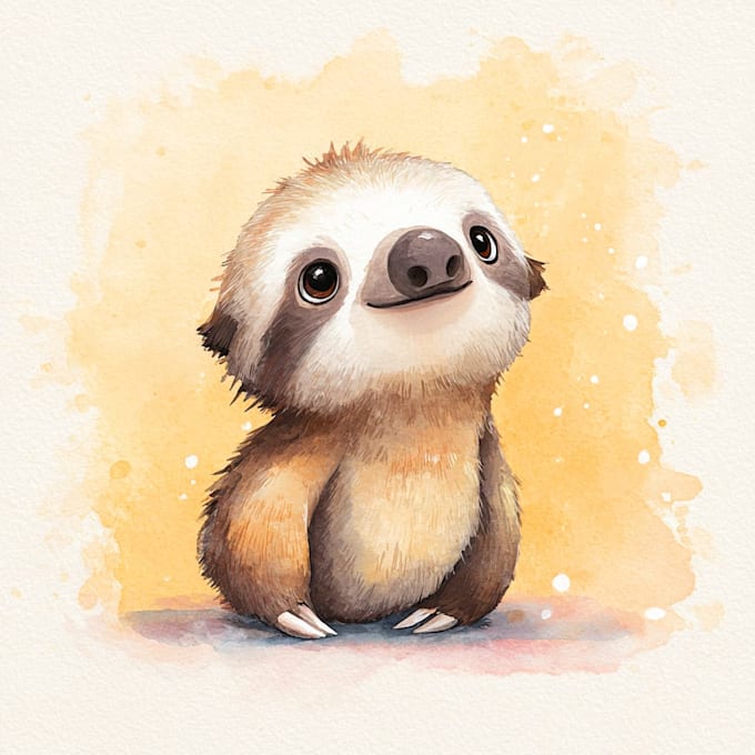 draw cute watercolor animals